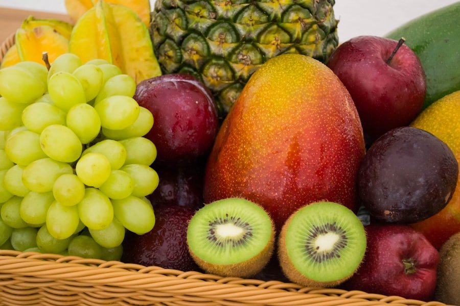 Selection of mixed fresh fruits